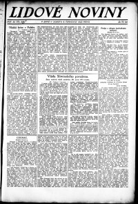 Lidov noviny z 8.7.1922, edice 1, strana 1