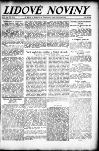 Lidov noviny z 8.7.1922, edice 2, strana 1