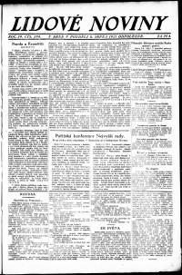 Lidov noviny z 8.8.1921, edice 2, strana 1