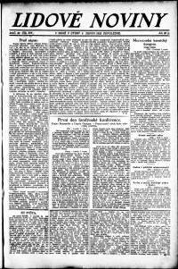Lidov noviny z 8.8.1922, edice 2, strana 1