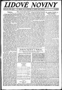 Lidov noviny z 8.9.1921, edice 1, strana 1