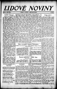 Lidov noviny z 8.9.1922, edice 1, strana 1