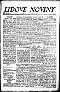 Lidov noviny z 8.9.1923, edice 1, strana 1
