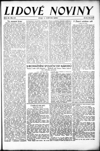 Lidov noviny z 8.9.1931, edice 1, strana 1
