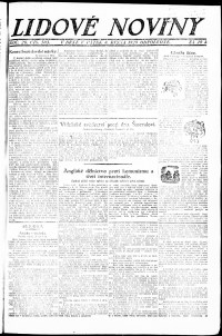 Lidov noviny z 8.10.1920, edice 3, strana 1