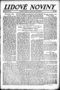 Lidov noviny z 8.10.1921, edice 2, strana 1
