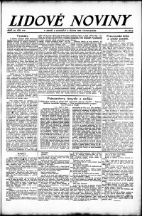 Lidov noviny z 8.10.1923, edice 2, strana 1