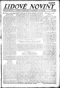 Lidov noviny z 8.11.1920, edice 1, strana 1