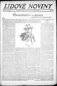 Lidov noviny z 8.11.1921, edice 1, strana 1