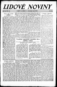 Lidov noviny z 8.11.1922, edice 1, strana 1