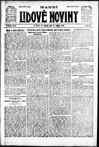 Lidov noviny z 9.1.1918, edice 1, strana 1