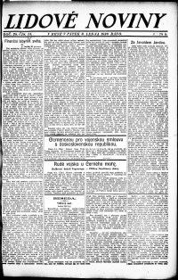 Lidov noviny z 9.1.1920, edice 1, strana 1