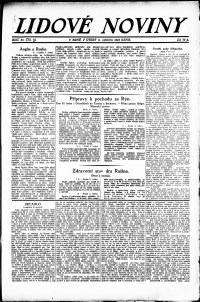 Lidov noviny z 9.1.1923, edice 1, strana 1