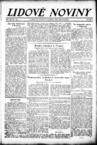 Lidov noviny z 9.2.1922, edice 2, strana 1