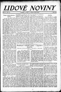 Lidov noviny z 9.2.1923, edice 1, strana 1