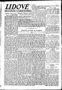 Lidov noviny z 9.3.1921, edice 1, strana 1