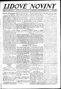 Lidov noviny z 9.3.1921, edice 2, strana 1