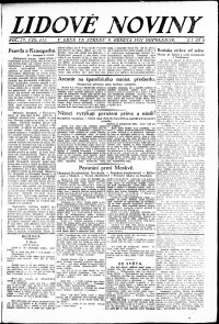 Lidov noviny z 9.3.1921, edice 3, strana 1