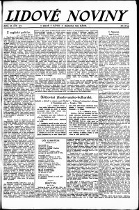 Lidov noviny z 9.3.1923, edice 1, strana 1