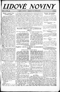 Lidov noviny z 9.3.1923, edice 2, strana 1