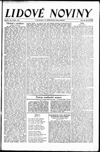 Lidov noviny z 9.3.1924, edice 1, strana 1