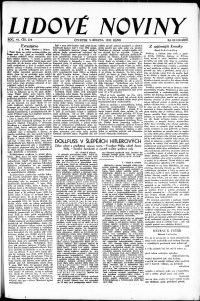 Lidov noviny z 9.3.1933, edice 1, strana 1