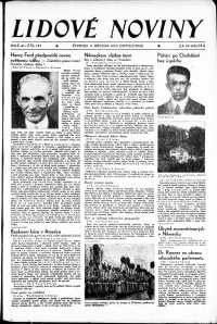 Lidov noviny z 9.3.1933, edice 2, strana 1