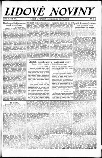 Lidov noviny z 9.4.1923, edice 2, strana 1