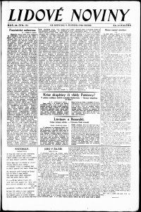 Lidov noviny z 9.4.1924, edice 1, strana 1