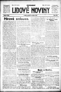 Lidov noviny z 9.5.1919, edice 2, strana 1