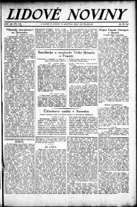 Lidov noviny z 9.5.1922, edice 2, strana 1