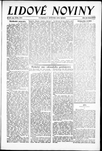 Lidov noviny z 9.5.1924, edice 1, strana 1