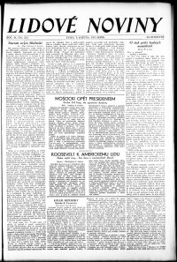 Lidov noviny z 9.5.1933, edice 1, strana 1