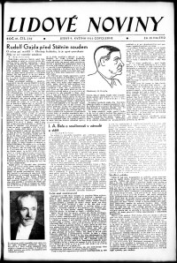 Lidov noviny z 9.5.1933, edice 2, strana 1