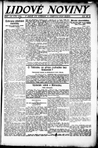 Lidov noviny z 9.6.1920, edice 1, strana 1