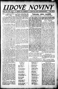 Lidov noviny z 9.6.1920, edice 2, strana 1