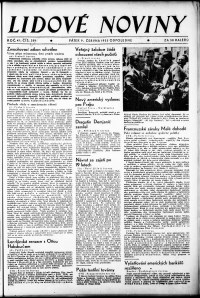 Lidov noviny z 9.6.1933, edice 2, strana 1