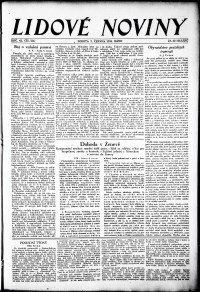 Lidov noviny z 9.6.1934, edice 1, strana 1