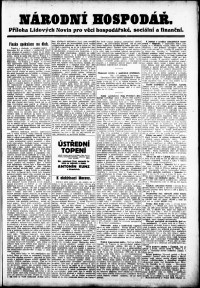 Lidov noviny z 9.7.1914, edice 1, strana 1