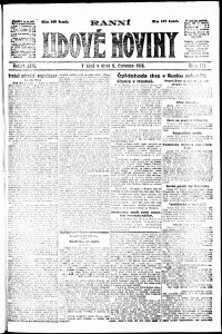 Lidov noviny z 9.7.1918, edice 1, strana 1