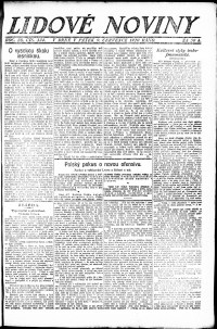Lidov noviny z 9.7.1920, edice 1, strana 1