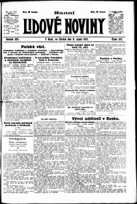 Lidov noviny z 9.8.1917, edice 1, strana 1