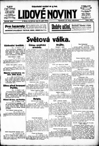 Lidov noviny z 9.9.1914, edice 2, strana 1