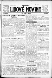 Lidov noviny z 9.9.1919, edice 2, strana 1