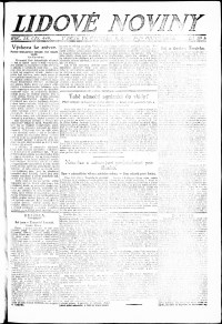 Lidov noviny z 9.9.1920, edice 2, strana 1