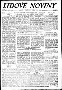 Lidov noviny z 9.9.1921, edice 2, strana 1