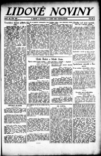 Lidov noviny z 9.9.1922, edice 1, strana 1
