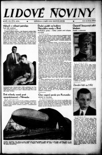 Lidov noviny z 9.9.1931, edice 2, strana 1