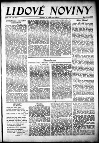 Lidov noviny z 9.9.1933, edice 2, strana 1