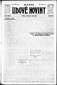 Lidov noviny z 9.10.1919, edice 1, strana 1